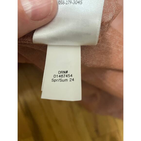 Eddie Bauer Mens 2XL Lightweight Red Short Sleeve Button Up ripstop hiking shirt - Picture 4 of 5